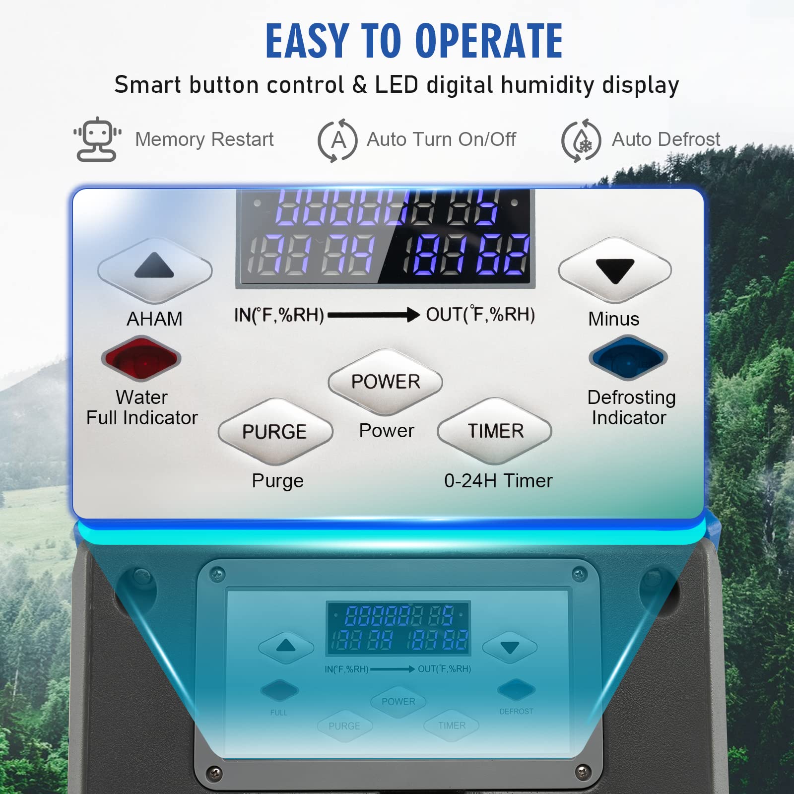 Costway 180 Ppd Commercial Dehumidifier, Industrial Dehumidifier With 24.6Ft Drain Hose, Pump, Auto Defrost & Memory Starting, P
